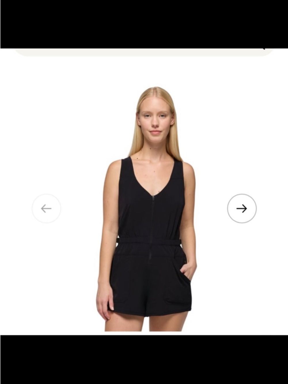 prAna Women's Railay Utility Shorts Romper Black Size XL